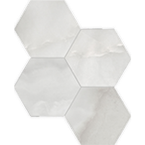 Picture of Anatolia Tile & Stone - La Marca Hexagon Mosaic 6 Onyx Nuvolato Polished