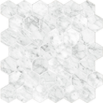 Picture of Anatolia Tile & Stone - La Marca Hexagon Mosaic 2 Carrara Gioia Honed
