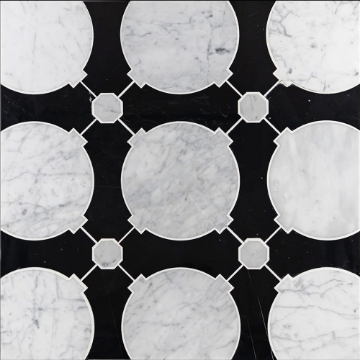 Picture of Elon Tile & Stone - Orbit Waterjet Bianco Carrara Black