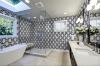Picture of Elon Tile & Stone - Jewel Waterjet Carrara White Thassos China Black