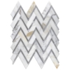 Picture of Elon Tile & Stone - Aluminum Herringbone Calcatta Silver Polished