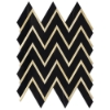 Picture of Elon Tile & Stone - Aluminum Herringbone Black Gold Polished
