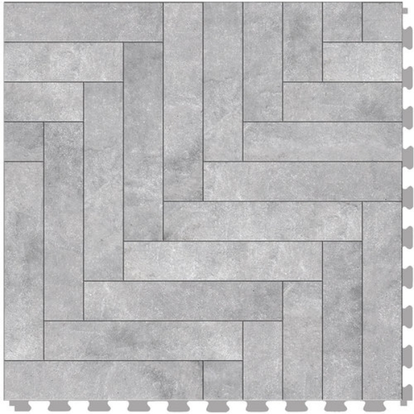 Picture of Perfection Floor Tile - Master Mosaic Chevron Graystone