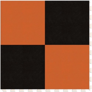 Picture of Perfection Floor Tile - Soda Pop Shop Black and Orange