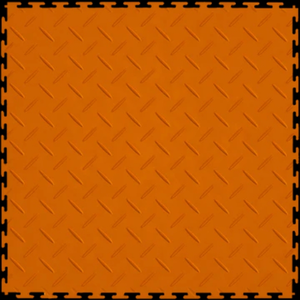 Picture of Perfection Floor Tile - Diamond Plate Orange