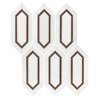 Picture of Elon Tile & Stone - Aluminum Picket Dolomite Copper Rose Honed