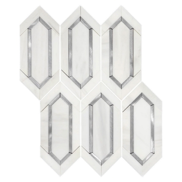 Picture of Elon Tile & Stone - Aluminum Picket Dolomite Silver Honed
