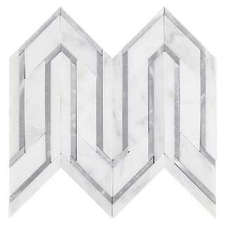 Picture of Elon Tile & Stone - Aluminum Serpentine Pearl White Silver