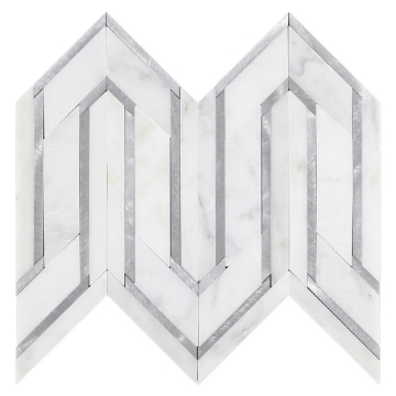 Picture of Elon Tile & Stone - Aluminum Serpentine Pearl White Silver
