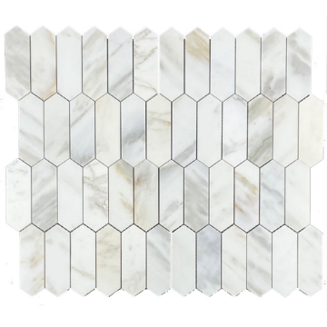 Picture of Elon Tile & Stone - Picket 2 x 6 Mosaics Calacatta Gold