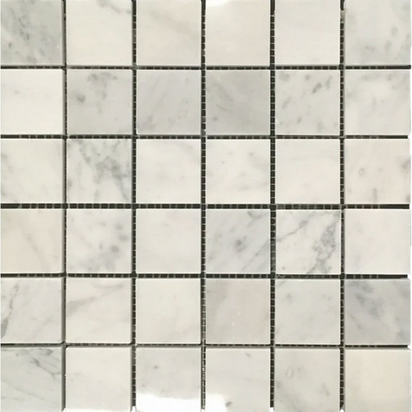 Picture of Elon Tile & Stone - 2 x 2 Square Mosaics Bianco Carrara Polished