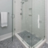 Picture of Elon Tile & Stone - Basketweave Mosaics Pacific Gray White Absolute Dot Honed