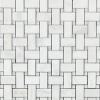 Picture of Elon Tile & Stone - Basketweave Mosaics Dolomite Mystic Gray Dot Honed