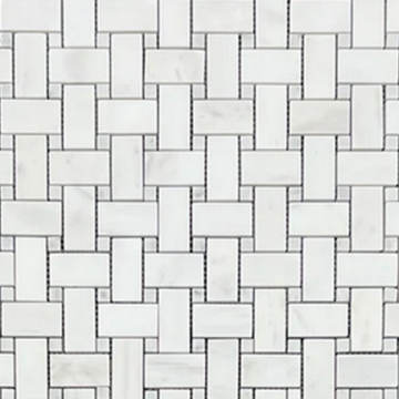 Picture of Elon Tile & Stone - Basketweave Mosaics Dolomite Mystic Gray Dot Honed
