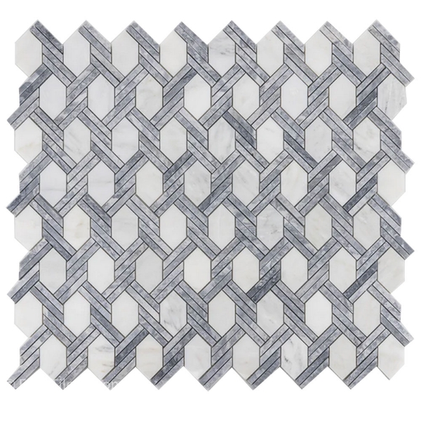 Picture of Elon Tile & Stone - Captiva Mosaics Pearl White Pacific Gray