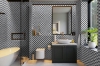 Picture of Elon Tile & Stone - Fleur Mosaics Pacific Gray Pearl White Black