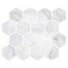 Picture of Elon Tile & Stone - Hexgon Mosaics 3 Pearl White Honed