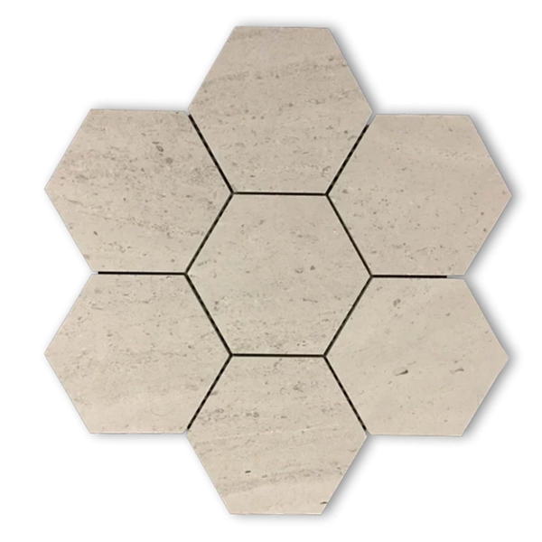 Picture of Elon Tile & Stone - Hexagon Mosaics 5 Vague De Fleurs Honed