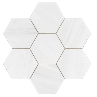 Picture of Elon Tile & Stone - Hexagon Mosaics 5 Dolomite Honed
