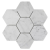 Picture of Elon Tile & Stone - Hexagon Mosaics 5 Bianco Carrara Polished