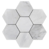 Picture of Elon Tile & Stone - Hexagon Mosaics 5 Pearl White Polished