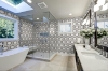 Picture of Elon Tile & Stone - Honeycomb Mosaics Pearl White Sand Dollar