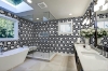 Picture of Elon Tile & Stone - Honeycomb Mosaics White Absolute China Black