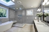 Picture of Elon Tile & Stone - Kaleidoscope Mosaics Pearl White Pacific Gray Honed