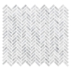 Picture of Elon Tile & Stone - Micro Herringbone Mosaics Bianco Carrara