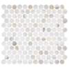 Picture of Elon Tile & Stone - 1 Rounds Mosaics Calacatta Gold Honed
