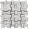 Picture of Elon Tile & Stone - Tri-Weave Mosaics Pearl White Honed