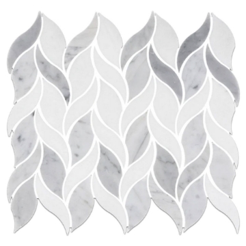 Picture of Elon Tile & Stone - Petal Mosaics White Thassos Carrara Honed