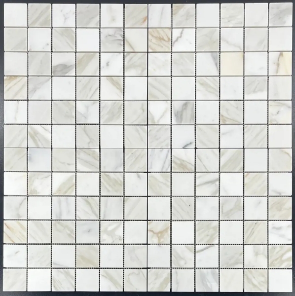 Picture of Elon Tile & Stone - 2 x 2 Square Mosaics Calacatta Gold Honed