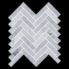 Picture of Elon Tile & Stone - Herringbone Mosaics 1 x 4 Blue Mist Honed