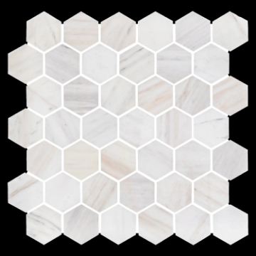 Picture of Elon Tile & Stone - Hexagon Mosaics 2 Vena D'Oro Honed