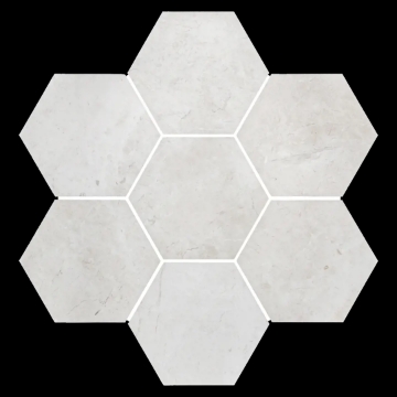 Picture of Elon Tile & Stone - Hexagon Mosaics 5 Alba Nova Honed