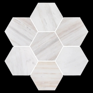 Picture of Elon Tile & Stone - Hexagon Mosaics 5 Vena D'Oro Honed
