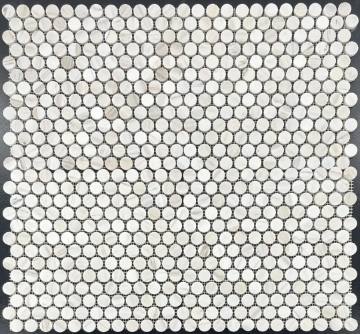 Picture of Elon Tile & Stone - 1 Rounds Mosaics Vena D'Oro Honed