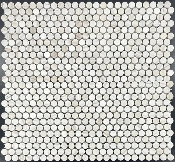 Picture of Elon Tile & Stone - 1 Rounds Mosaics Vena D'Oro Honed