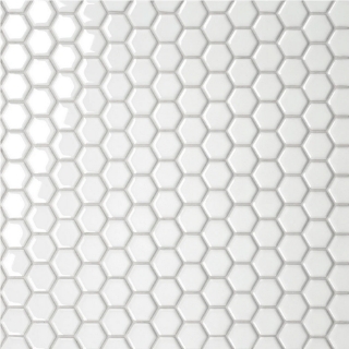 Picture of Bedrosians - Le Cafe Mosaic Hexagon 1 x 1 White Glossy
