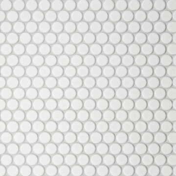 Picture of Bedrosians - Le Cafe Mosaic Penny Round White Matte