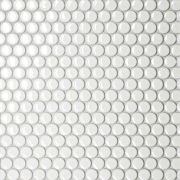 Picture of Bedrosians - Le Cafe Mosaic Penny Round White Glossy