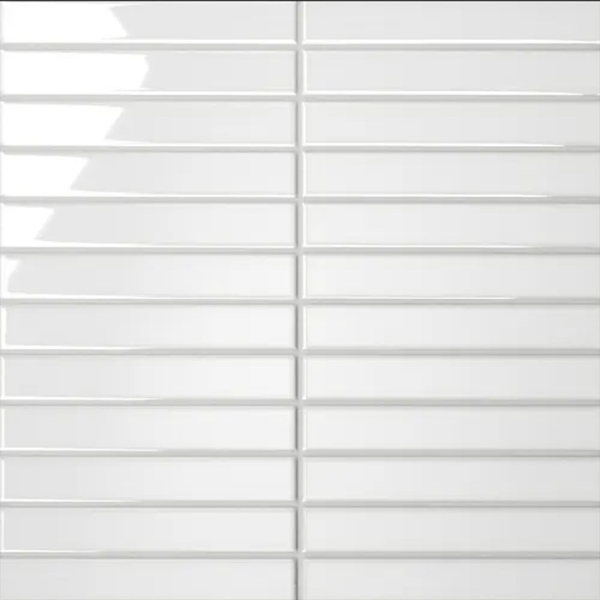 Picture of Bedrosians - Le Cafe Mosaic Straight Stack White Glossy