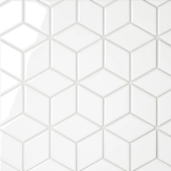 Picture of Bedrosians - Le Cafe Mosaic Diamond White Glossy