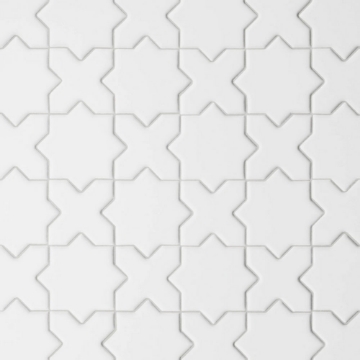 Picture of Bedrosians - Le Cafe Mosaic Cross & Star White Matte