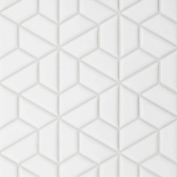 Picture of Bedrosians - Le Cafe Mosaic Half Hexagon White Matte