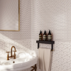 Picture of Bedrosians - Le Cafe Mosaic Half Hexagon White Matte