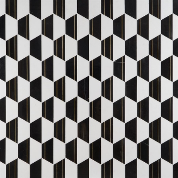 Picture of SOHO Studio Corp - Causeway Nero White Thassos Black Jade Brass