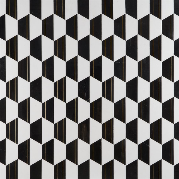 Picture of SOHO Studio Corp - Causeway Nero White Thassos Black Jade Brass