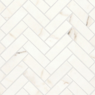 Picture of Bedrosians - Magnifica Calacatta Oro Herringbone Mosaic Calacatta Oro Honed